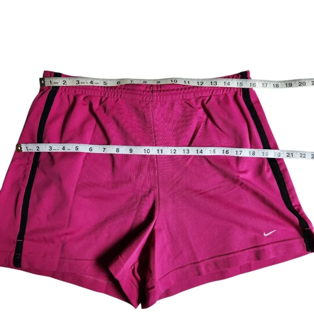 Nike Pink Black Stripe Drawstring Athletic Shorts sz XL